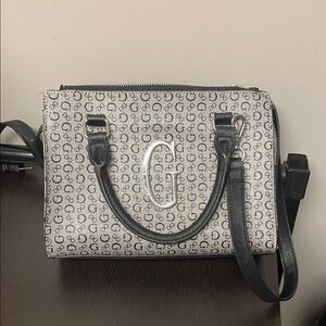 GUESS Black and Gray Handbag